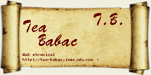 Tea Babac vizit kartica